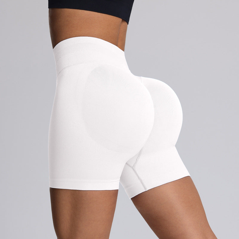 Summer high-waisted yoga pants, women's fitness yoga three-inch pants, hip-lifting running sports tight shorts