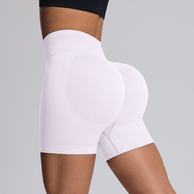 Summer high-waisted yoga pants, women's fitness yoga three-inch pants, hip-lifting running sports tight shorts