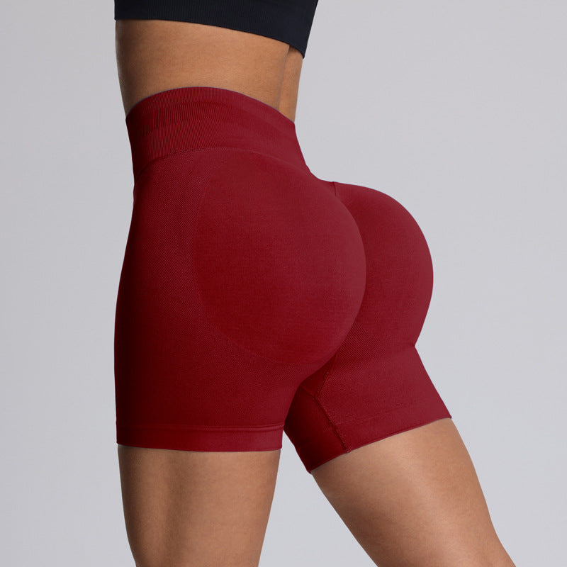 Summer high-waisted yoga pants, women's fitness yoga three-inch pants, hip-lifting running sports tight shorts