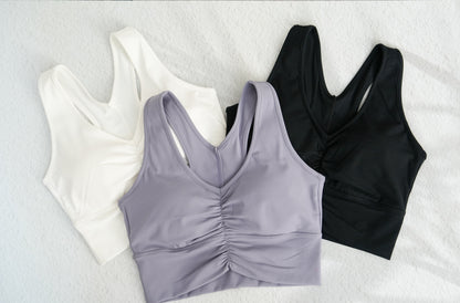 Sexy Women's Yoga Vest - Double Georgette Figure-Hugging Top, Professional Cropped Yoga Tank