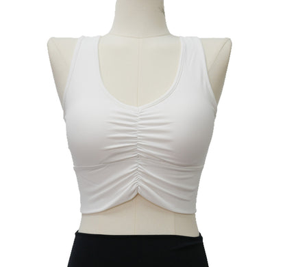 Sexy Women's Yoga Vest - Double Georgette Figure-Hugging Top, Professional Cropped Yoga Tank