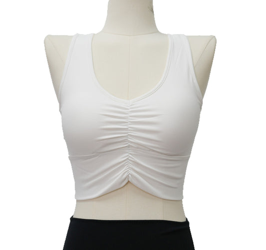 Sexy Women's Yoga Vest - Double Georgette Figure-Hugging Top, Professional Cropped Yoga Tank