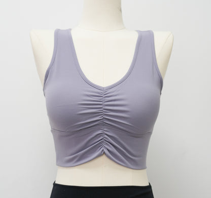 Sexy Women's Yoga Vest - Double Georgette Figure-Hugging Top, Professional Cropped Yoga Tank